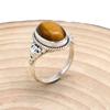 Женское кольцо Handamde с тигровым глазом из стерлингового серебра 925 пробы с камнем по случаю рождения