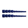 24pcs Artificial Toe Nail Art Tips Kit Full Cover Stick on Nails with Glue for DIY At-Home Manicure Kit