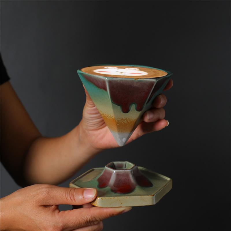 Творческая керамическая чашка Light Luxury Design Sense Retro Керамическая чашка для воды Послеобеденный чай Бриллиантовая кофейная чашка