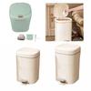 Foot Pedal Metal Softly Close Pedal Bathroom Trash Can for Kitchen Hotel Home Office 8/10/15L Trash Can with Lid