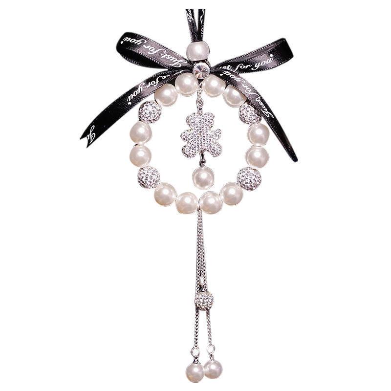 Автомобильный кулон с жемчугом, автомобильный кулон с зеркалом заднего вида, богиня загрузки, инкрустированный бриллиантом, специальная поставка