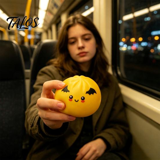 Ручной эспандер Игрушки-антистресс Хэллоуин Блестящая пельмешка Сжимаемая игрушка, Медленно поднимающаяся Мягкая ТПР Игрушка-фиджет для Прочная Декомпрессионный шар Взрослые Дети,
