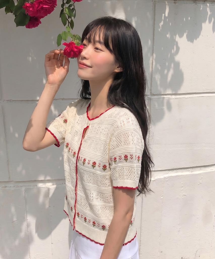JUCYJUDY Flower Crochet Knit Cardigan J1Kt329C