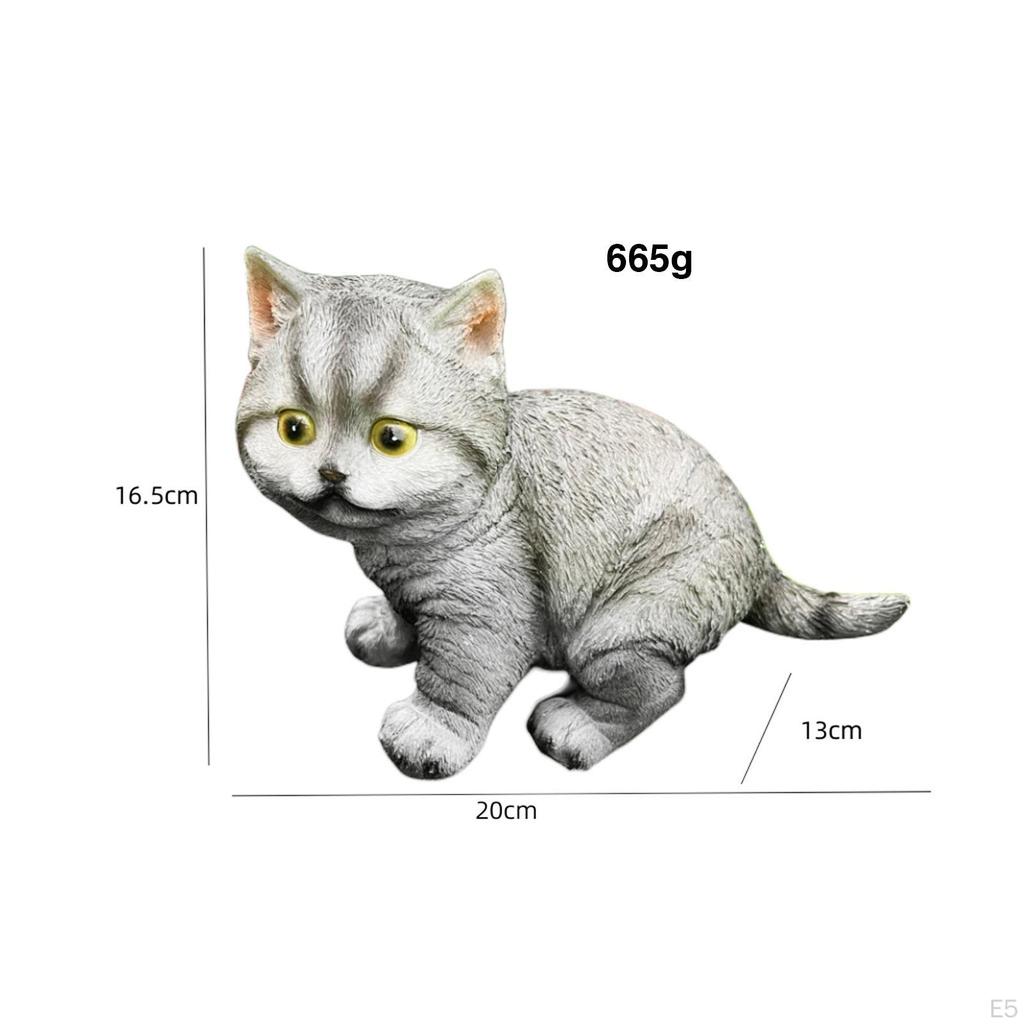 Cat Figurine Animal Figurines Outdoor Crafts Creative Collectible Garden Statue