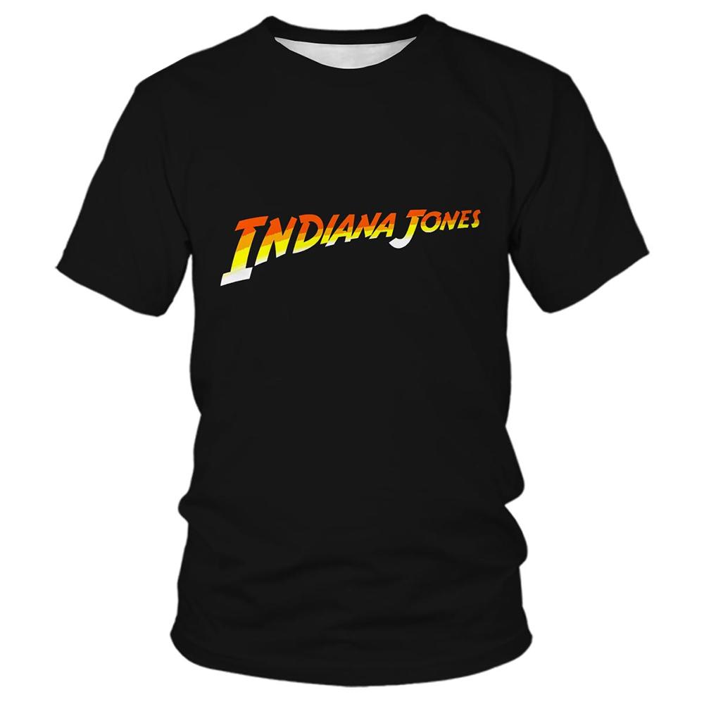Классический Фильм 3D Печать Индиана Джонс Тематическая Спортивная Быстросохнущая Дышащая Мужская Футболка На Открытом Воздухе Ретро Повседневная Мода С Коротким Рукавом Верх