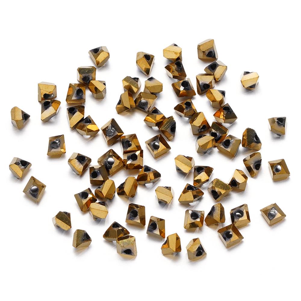 Гальванизированные стеклянные хрустальные бусины-треугольники 4 мм/6 мм для DIY серег и браслетов.