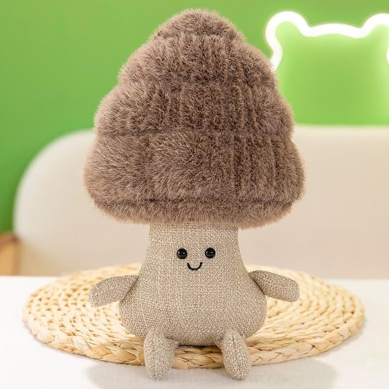 Soft Plush Mushroom Succulent Plant Toy Decor Home Office Dorm Gift - 23cm Faux Stuffed Animal