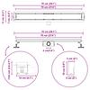 2 in 1 Shower Drain Silver 70 cm Stainless Steel 304