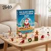 Festive Countdown Ceremony Sea Glass Christmas Advent Calendar, 24-Day Acrylic 2D Ornament Set Reusable Holiday Ornaments with Santa Gingerbread Man,