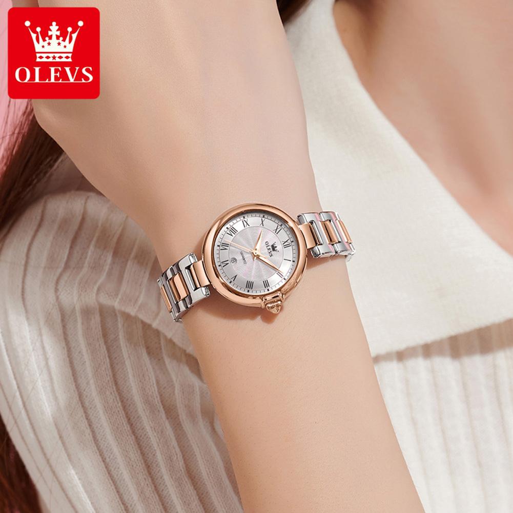 Элегантные часы для женщин, роскошные модные стальные водонепроницаемые кварцевые наручные часы для женщин Reloj De Mujer