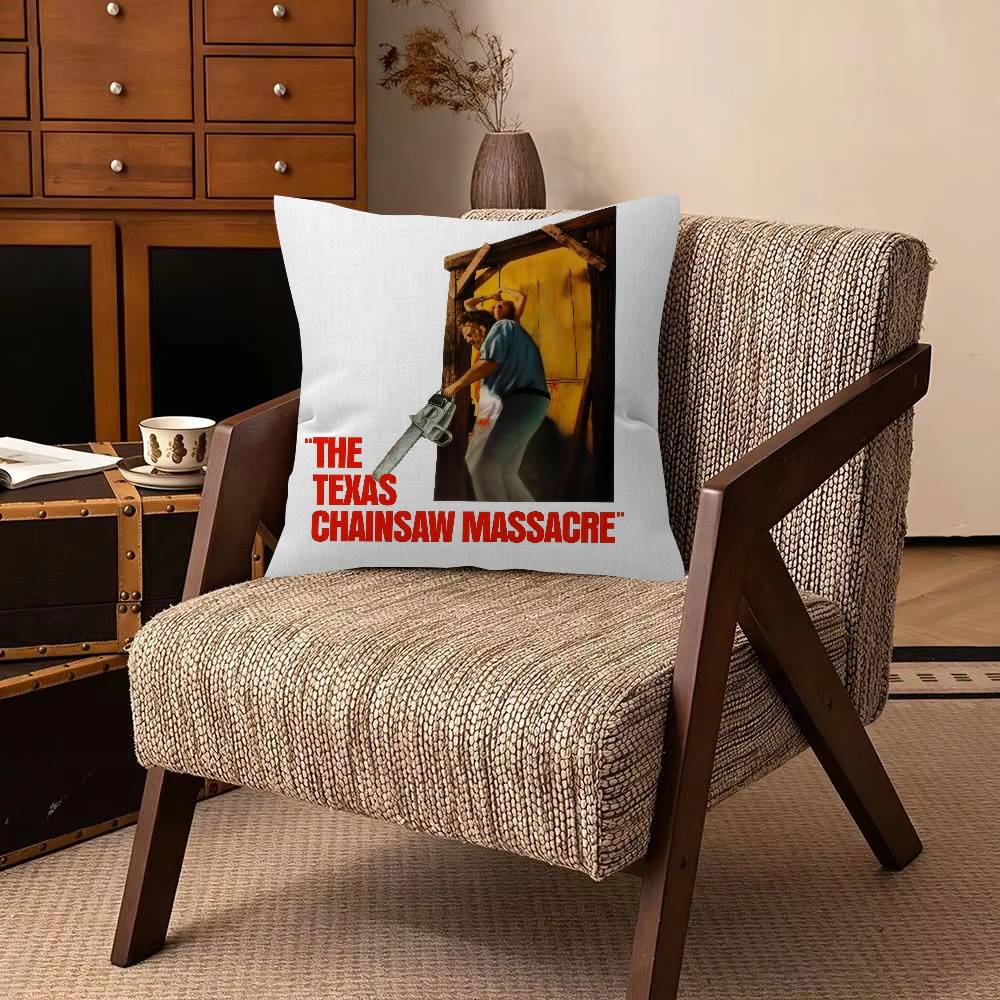 Movie Horror The Texas Chainsaw Massacre Decorative Room Aesthetics Pillow Case Home Decor Bedroom Sofa Bed Pillow Cover x