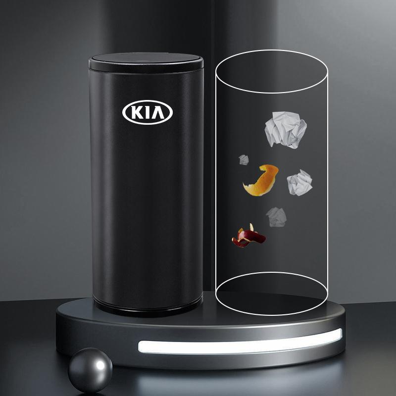 LRVA9 Car Trash Bin Ashtray Mini Auto Dust Organizer Rubbish Bag Garbage Can Container Storage Box For Kia Sportage Ceed Niro K7 K5 K8