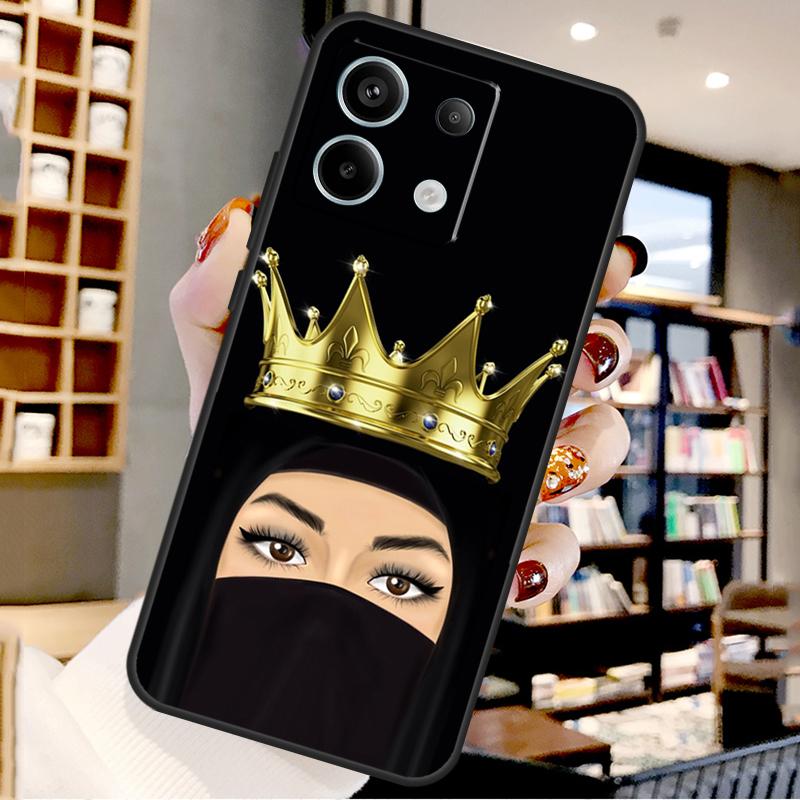 Исламская Хиджаб Девушка Королева Для Xiaomi Redmi Note 14 Pro 9 10 11 12 13 15 Pro Plus Чехол Для Redmi 15 15C 14C 12C 10C 13C