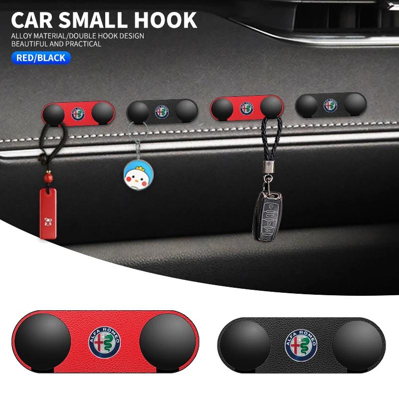 1pcs Car Sticky Hook Key Fob Holder For Alfa Romeo 159 147 156 166 Giulietta Giulia Mito Stelvio Brera Spider Auto Accessories MV8