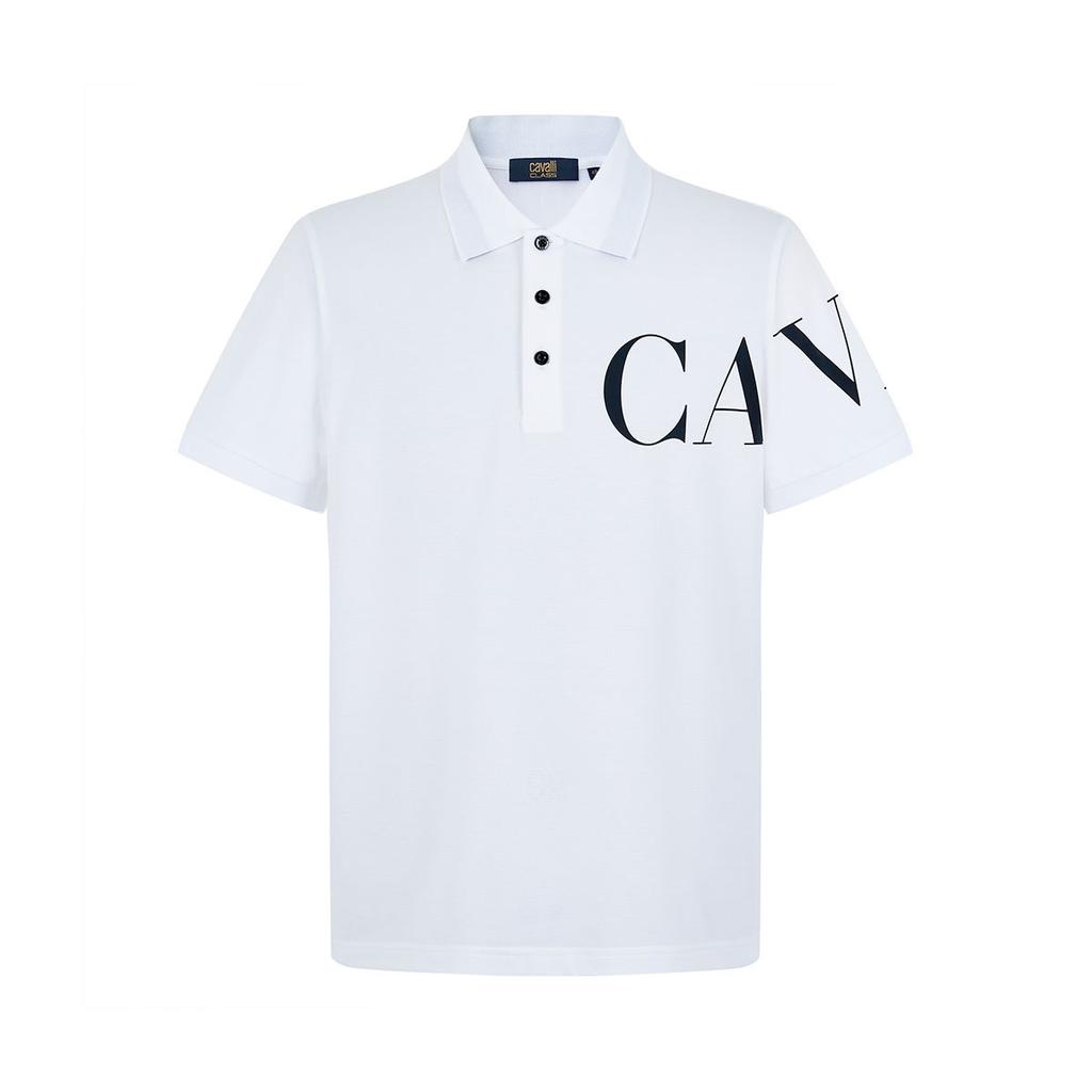 Classic Casual Men's Polo Shirt with Letter Logo