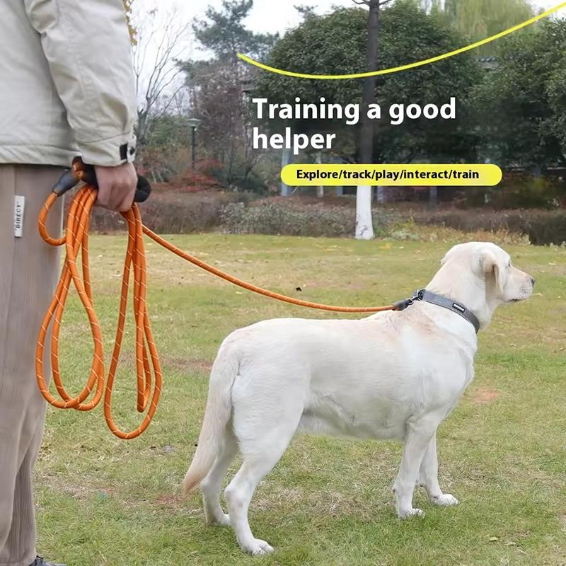 Reflective Long Dog Training Leash Heavy Duty Wear Resistant Nylon Pet Traction Lead For All Dogs Outdoor Daily Walking Hiking