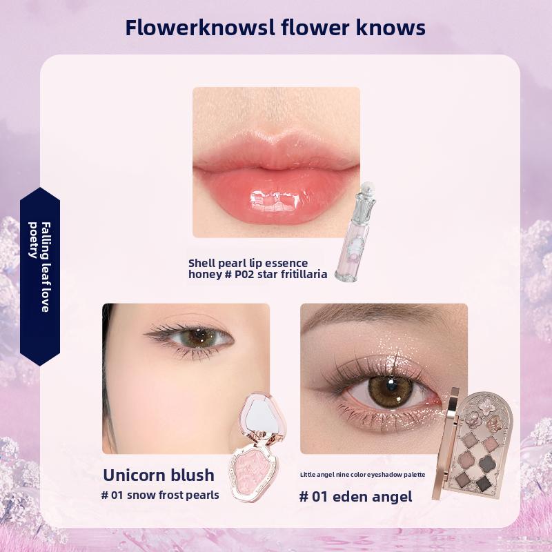 Flowerknows Подарочная Коробка Набор Макияжа Маленький Ангел Полная Коробка Блеск для Губ Румяна Ракушка Украшение Цветочный Знать Набор для Подарка на День Рождения