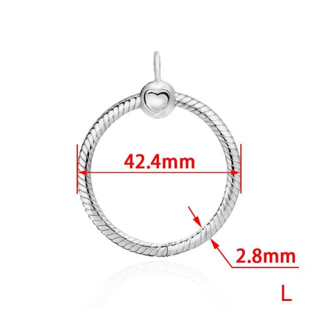 Стерлингового серебра 925 пробы O Love Heart розовое золото CZ кулон мотаться подходит ожерелье женщины DIY очаровательные ювелирные изделия