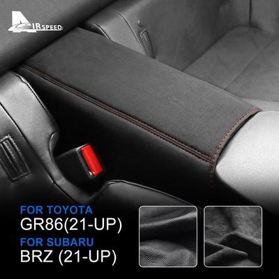 For Subaru BRZ Toyota GR86 2021 2022 2023 2024 Suede Armrest Box RHD LHD Leather Armrest Console Container Pad InteriorTrim