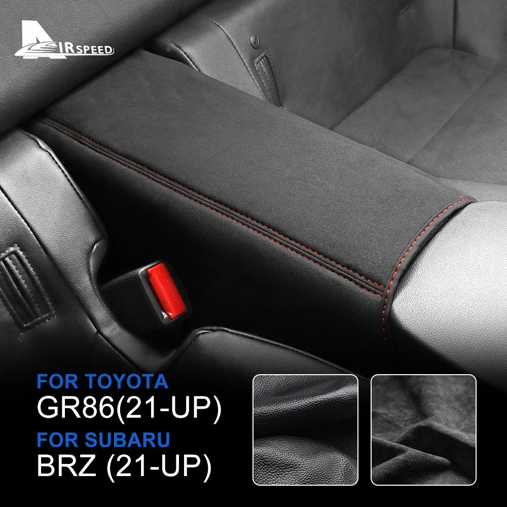 For Subaru BRZ Toyota GR86 2021 2022 2023 2024 Suede Armrest Box RHD LHD Leather Armrest Console Container Pad InteriorTrim