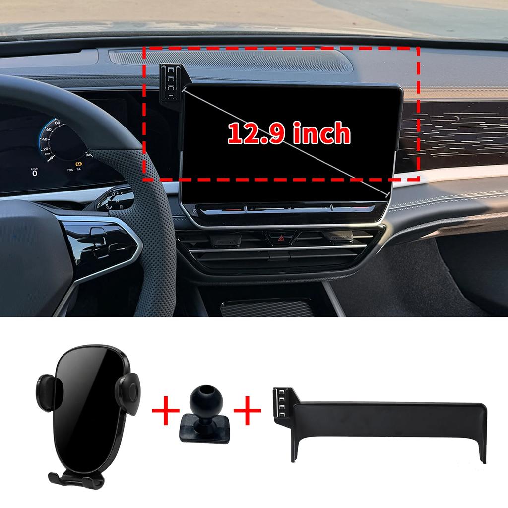 Support de téléphone personnalisé pour tableau de bord, base d'écran, sans perçage, 12,9 pouces, compatible avec VW Golf 8 MK8.5 2025 2026 LHD