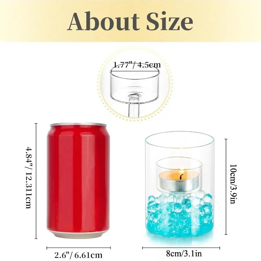 3 шт./набор Романтический стеклянный подсвечник Домашняя масляная лампа Ветрозащитный подсвечник Декор стола Украшение Свадебные аксессуары