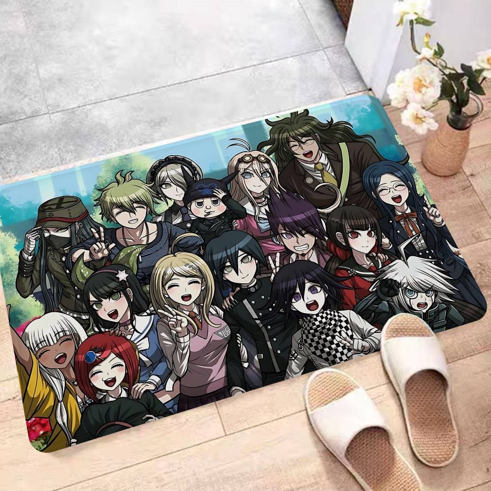 Cartoon Danganronpa Bathroom Mat INS Style Soft Bedroom Floor House Laundry Room Mat Anti-skid Welcome Doormat