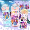 Cartoon Anime Girl Water Bottle, 3D Printed Pattern Design, Hot Ultra High Aesthetic, Lightweight & Leakproof, with Portable