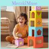 Wooden Educational Stacking Blocks Set For Toddlers With Geometric Shapes And Cognitive Play