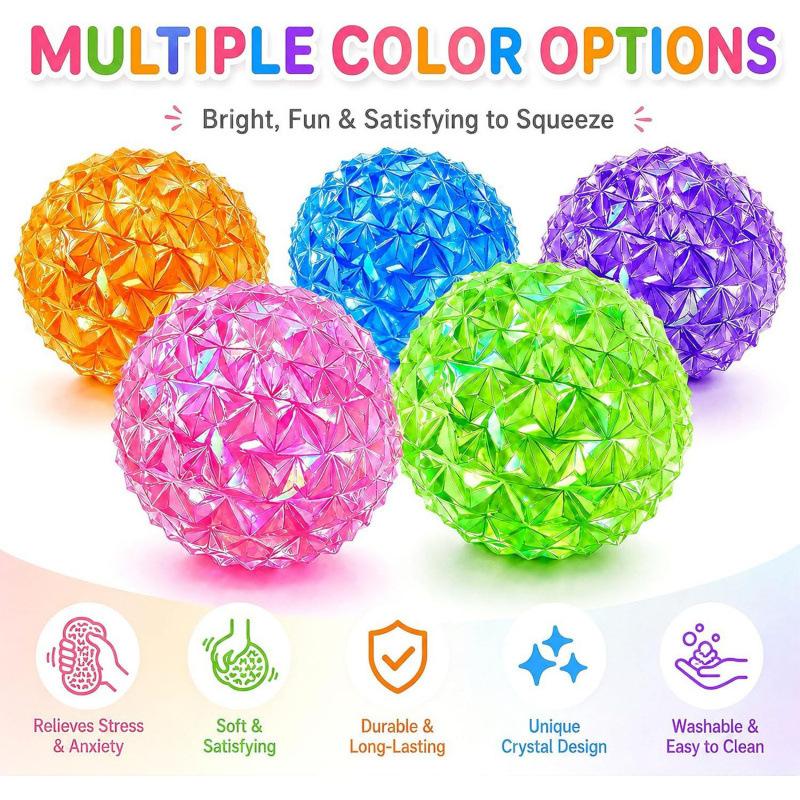 New Cute Stress Relief Squishy Ball Slow Rising Diamond Glitter Sensory Fidget Toy Gift