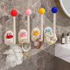 4Pcs Self Adhesive Wall Hooks Strong Load-bearing Creative Shape Easy To Install Punch Free Wall Mounted Clothes Key Towel Hangers
