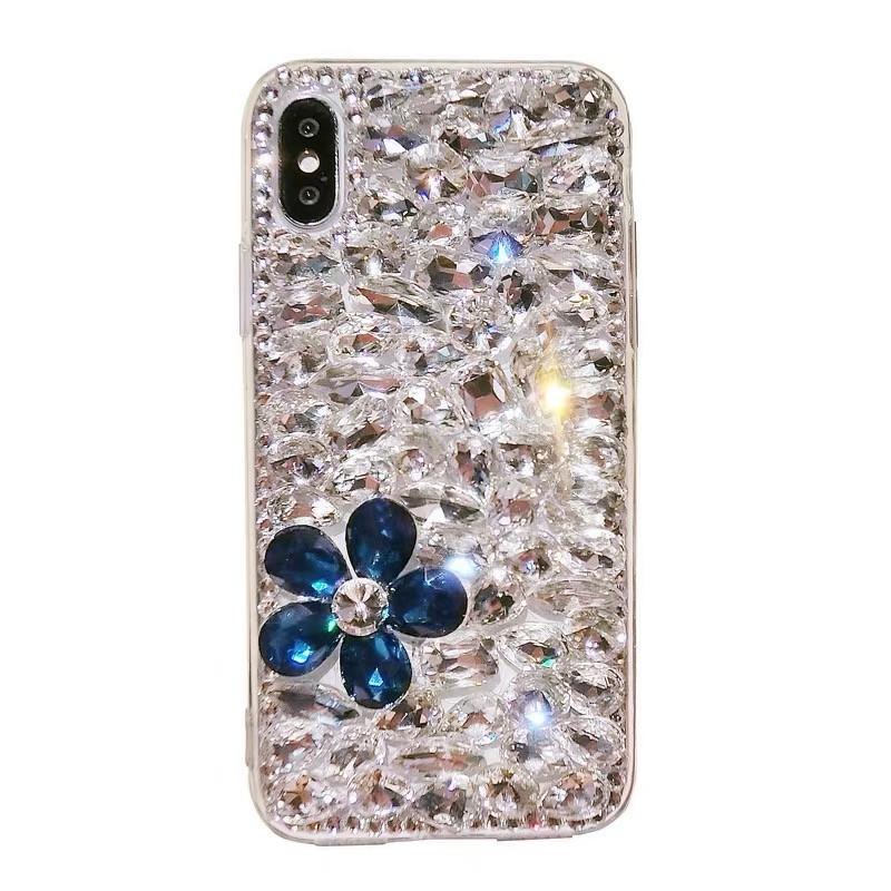 Чехол для телефона с цветами и стразами подходит для Apple 17Promax Роскошный iPhone13/12/11/Xr Полностью со стразами 16.