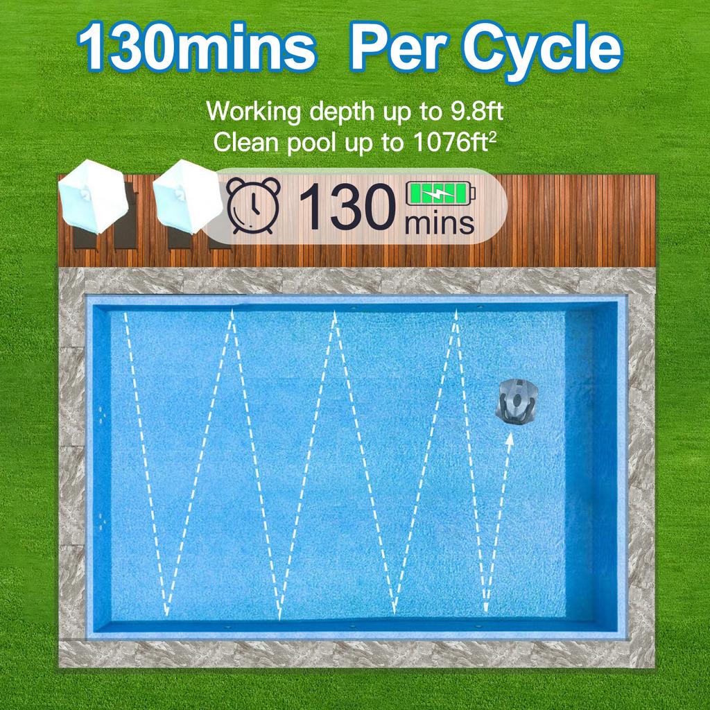 Автоматический роботизированный очиститель бассейна Беспроводной роботизированный пылесос для наземных плоских бассейнов