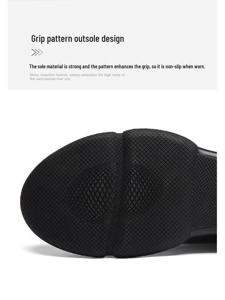 Мужские ветрозащитные водонепроницаемые кожаные туфли: Осень Зима Толстая Подошва, Удобные, Повседневные, Корейский Стиль Тренд