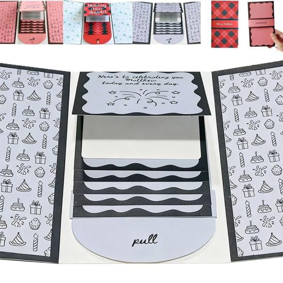 Буклет для подарочных карт «Водопад», ручная работа, креативный праздничный держатель для наличных и ваучеров, для группового дарения