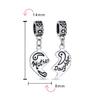 Engrave Mother Daughter Puzzle 2 Piece Split Heart Sister Bead Charms for Mother Sterling Silver Fit European Bracelet .925