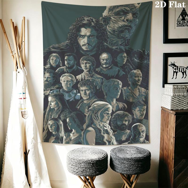 Game of Thrones Wall Tapestry Aesthetic Wall Hanging Printed Fabric Blanket Decorative Tapestries for Bedroom Living Room Home Decor
