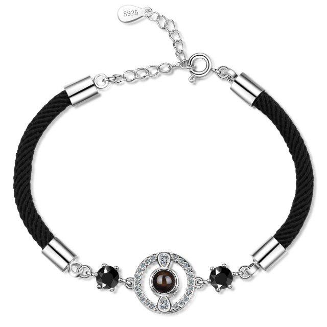 Red String Bracelet Meaning with Zirconia 925 Sterling Silver Rope Bracelet Lucky Red Thread Bracelets for Women Jewelry