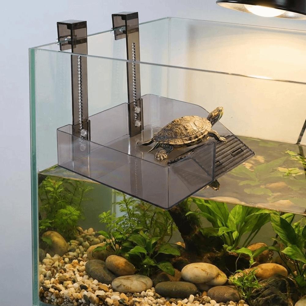 Suction Cup Turtle Basking Platform Plastic Turtle Climbing Slope Reptile Ramp Aquarium