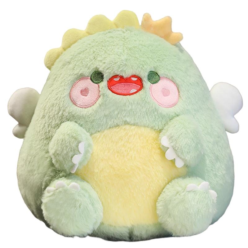 Милая плюшевая игрушка-подушка Ангел Динозавр для детей, набивка ПП-хлопком, мягкая ткань, идеальный подарок на день рождения, 30*26см
