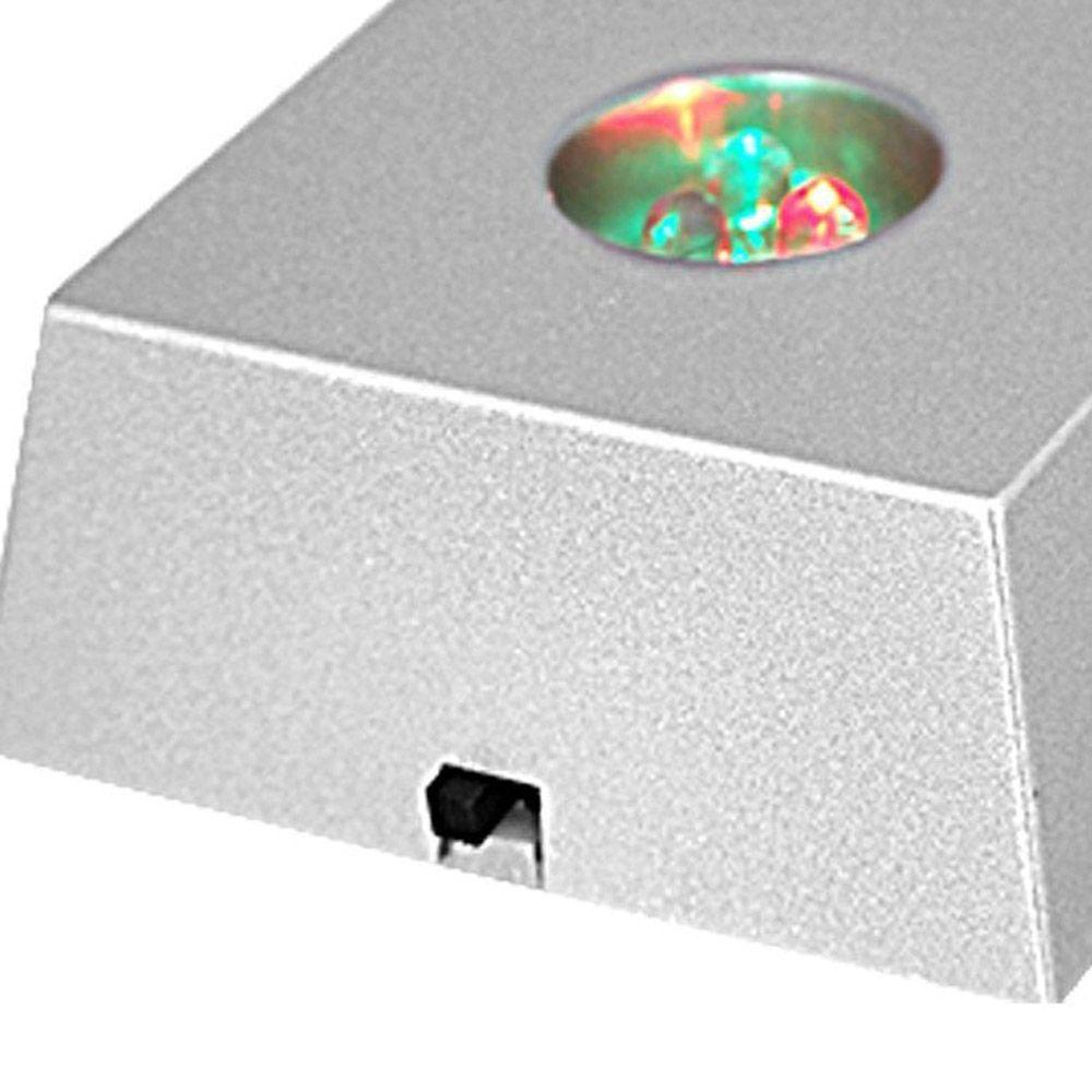 Decoration Portable 3 LED Figurine Without Batteries Display Base Stand Light Base Crystal Home Decor