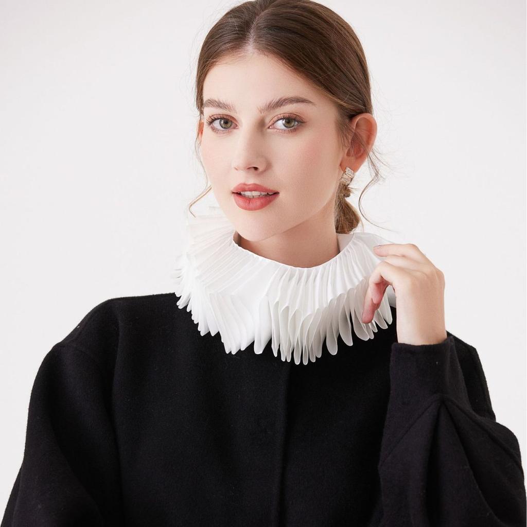 Fashion White Shirt Fake Collar Women Necklace Detachable Lapel Shirt Fake Collar Shawl Removable Collars Clothing Accessories