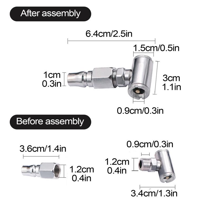 Насадка для накачивания шин Портативная воздушная насадка для накачивания шин Насадка для накачивания шин Быстроразъемная резьбовая насадка для насосов для шин