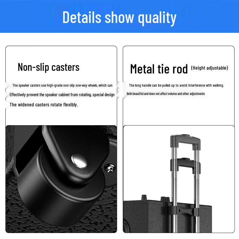 SOAIY SA-X93 12-inch Portable Bluetooth Karaoke Speaker with Dual Mics