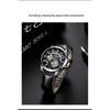 AILANG Men Automatic Mechanical Wristwatch Hollow Skeleton Dial Stainless Steel Band Business Sport Male Watch