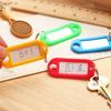 30Pcs Plastic Keychain Key Tags Id Label Name Tags with Split Ring for Baggage Key Chains Key Rings