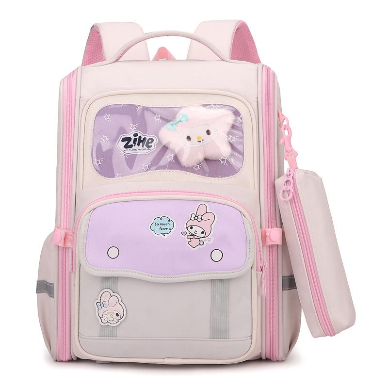 Children's School Bag Cute Large Capacity Backpack Primary School Bag Ultra Light Weight Boys and Girls Backpack