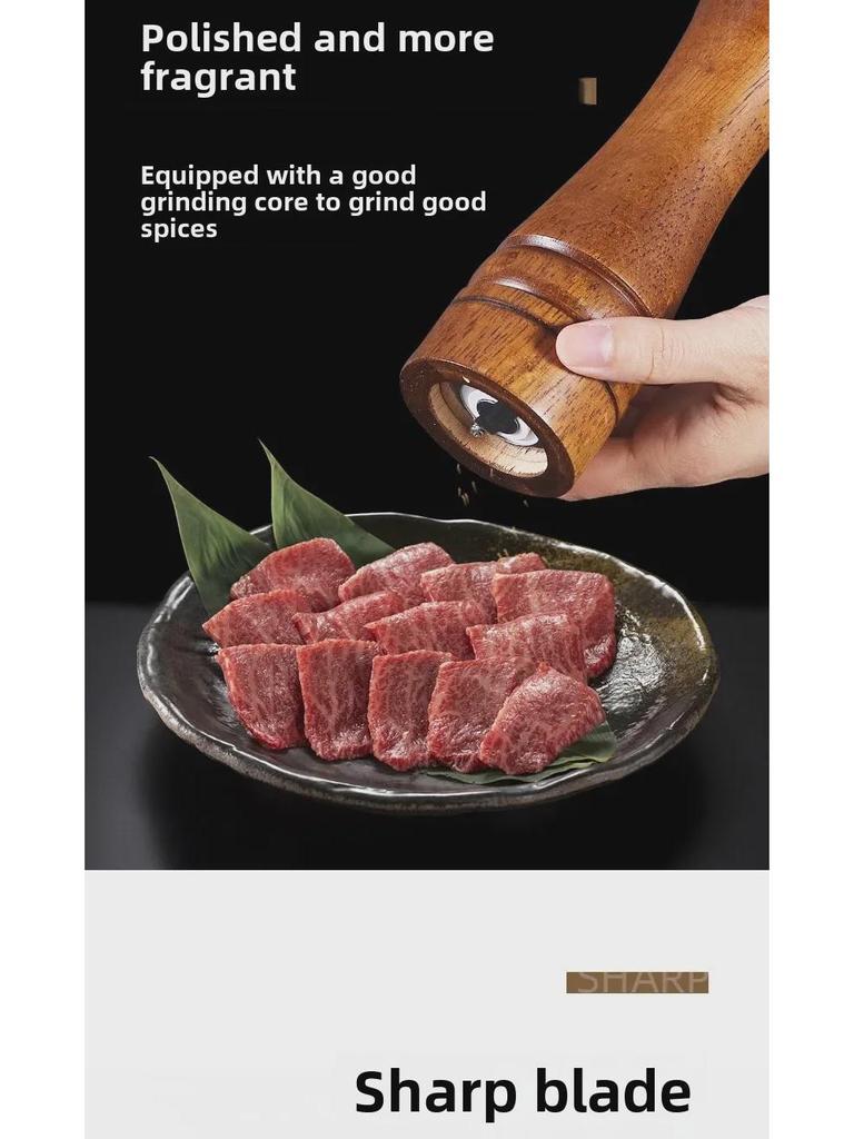 Старинная перечница из цельного дерева с керамическим сердечником