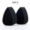 10 Pcs High Density Black Teardrop Rubber Sponges for Face and Body Art Makeup, Easy to Clean and Cut, Skin Friendly Set