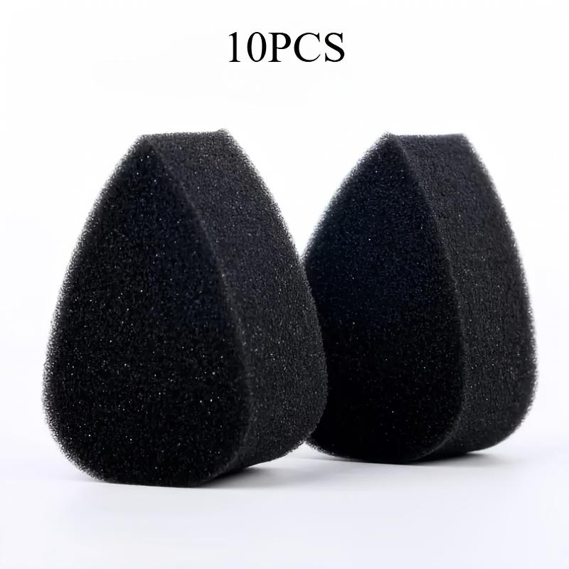 10 Pcs High Density Black Teardrop Rubber Sponges for Face and Body Art Makeup, Easy to Clean and Cut, Skin Friendly Set